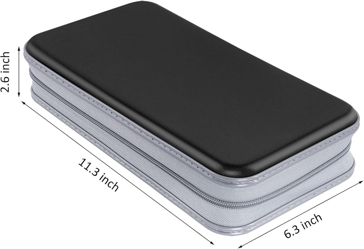 Siveit CD DVD Cases 96 Capacity Disc Storage Binder for Car(Black)