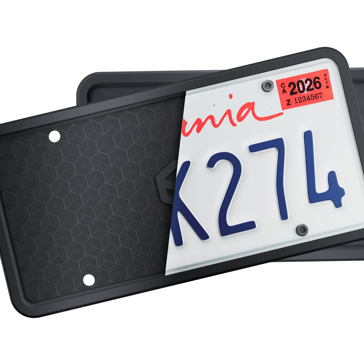 Rightcar Solutions Silicone License Plate Frame, Black (1 Pack)
