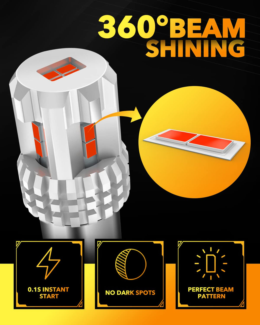 OXILAM 194 LED Bulb for License Plate Bulb Super Bright, 168 T10 W5W 2825 LED Bulb for Dome Door Map Courtesy Trunk Cargo Dash LED Interior Light Bulb, Pack of 2