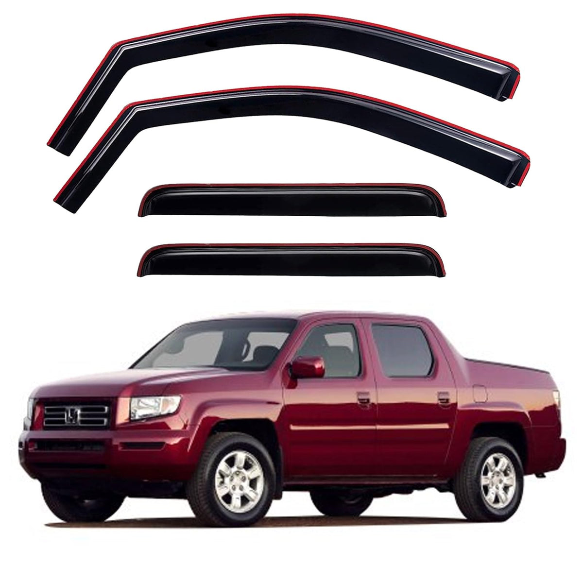 Window Visors Rain Guards for 2015-2026 Ford F150 Crew/SuperCrew Cab