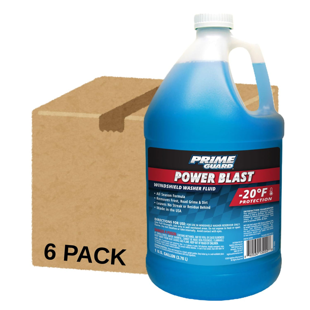 Prime Guard +32°F Power Blast Blue Windshield Washer Fluid | 1 Gallon