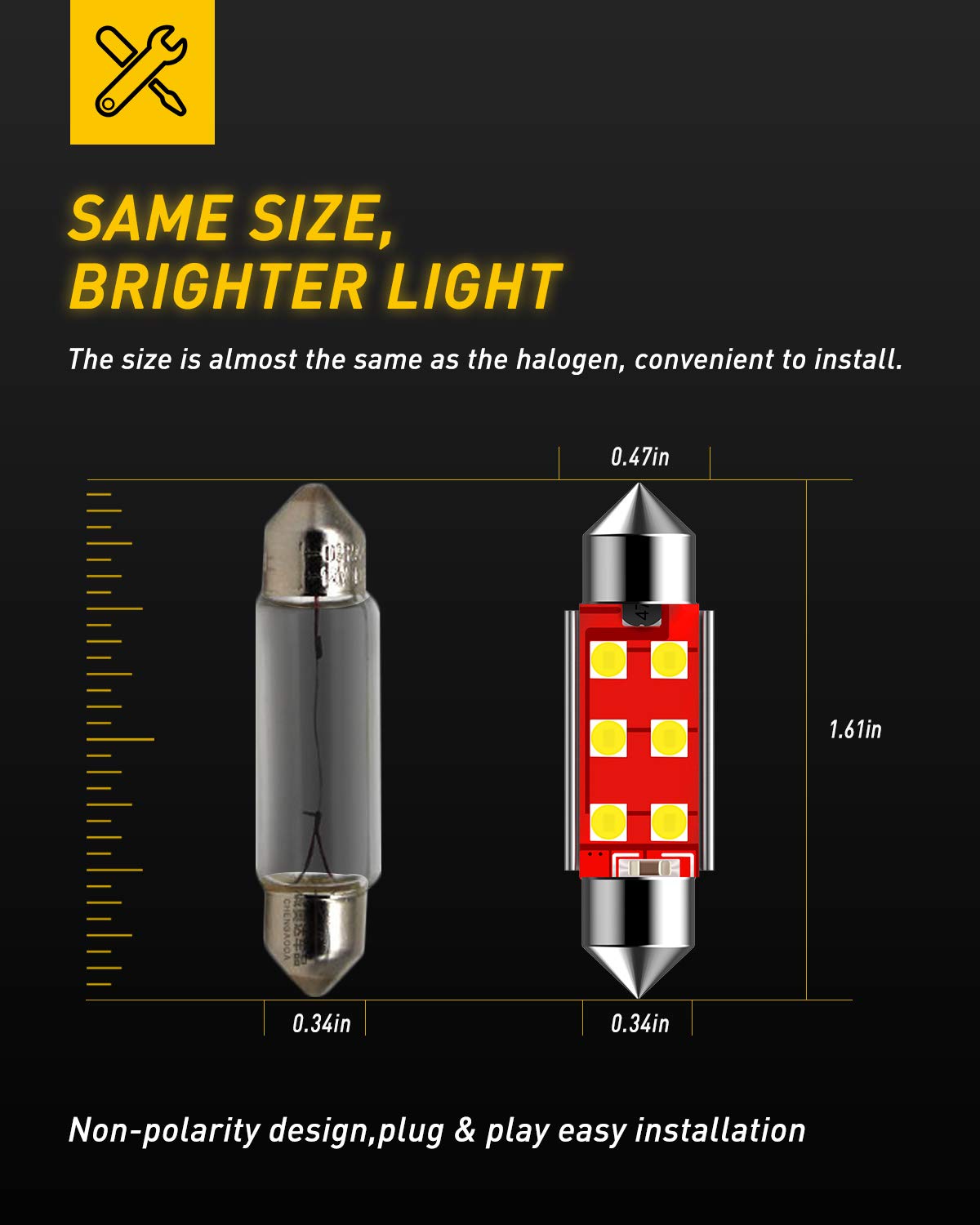 AUXITO 912 921 LED Bulb for Backup Light Reverse Lights High Power 2835 15-SMD Chipsets Error Free T15 906 922 W16W Bulbs, 6000K White, Automotive Light Bulbs (Upgraded, Pack of 2)