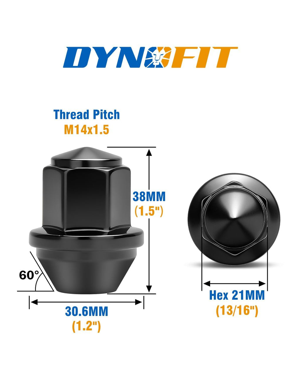 dynofit 24pcs 14x1.5 OEM/Stock Lug Nuts for 2015-2026 Expedition/F-150, M14-1.5 One-Piece Design Factory Chrome Wheel Lugnuts for Lincoln 2015-2026 Navigator, 21mm Hex Anti-Rusting Updated