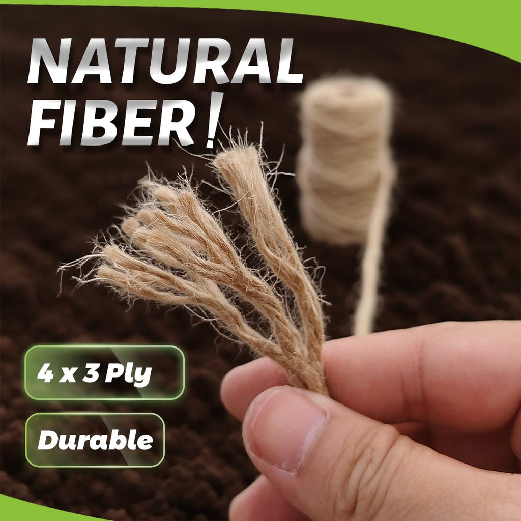 1000FT Natural Jute Twine String Bulk Hemp Rope Cord for Crafts Gardening Gift Wrapping Wedding Décor Packing Material Burlap Ribbon Christmas Knitting Macrame Decoration (Brown 2mm* 1000ft)