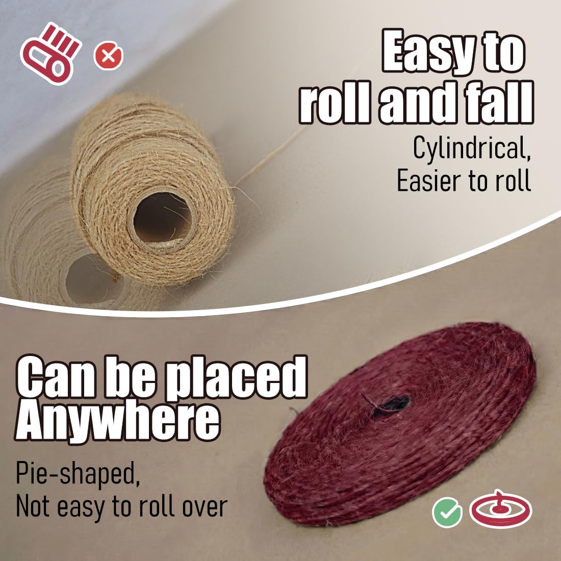 SMART&CASUAL 2mm Natural Jute Twine String Thin for Craft Plant Garden Gift Wrapping Christmas Handmade Art Decoration Packing String Home Art Decoration (Brown) (800 Ft (244M))
