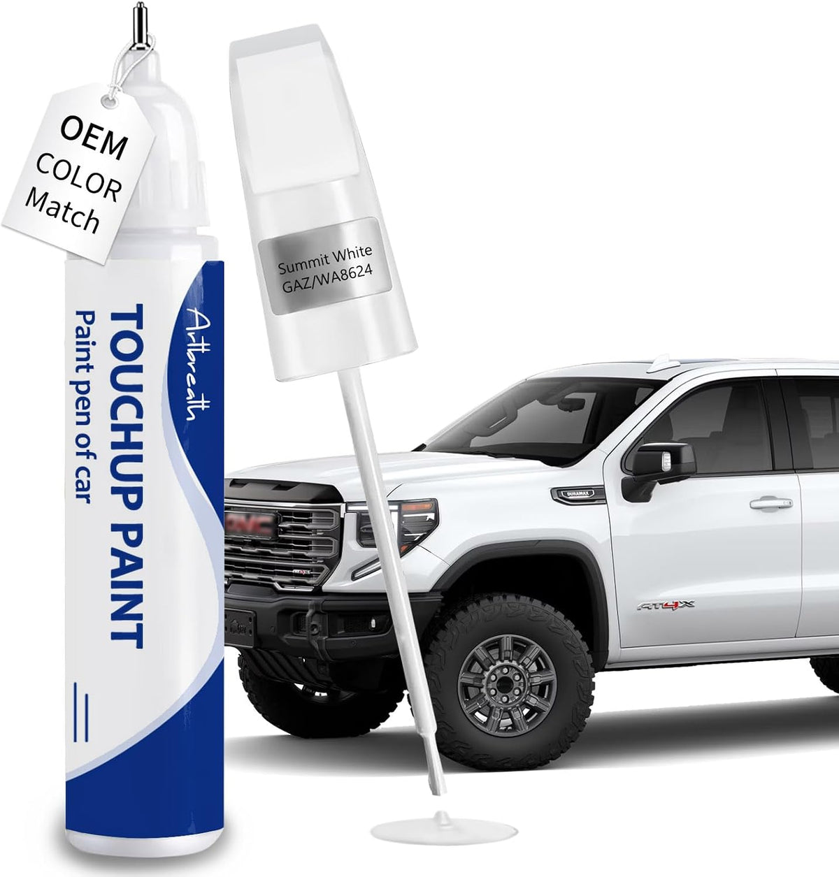 Summit White GAZ/WA8624 Touch Up Paint for GMC OEM Color Match