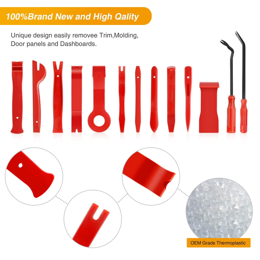 GOOACC 5 PCS Nylon Auto Trim Removal Tool Kit No-Scratch