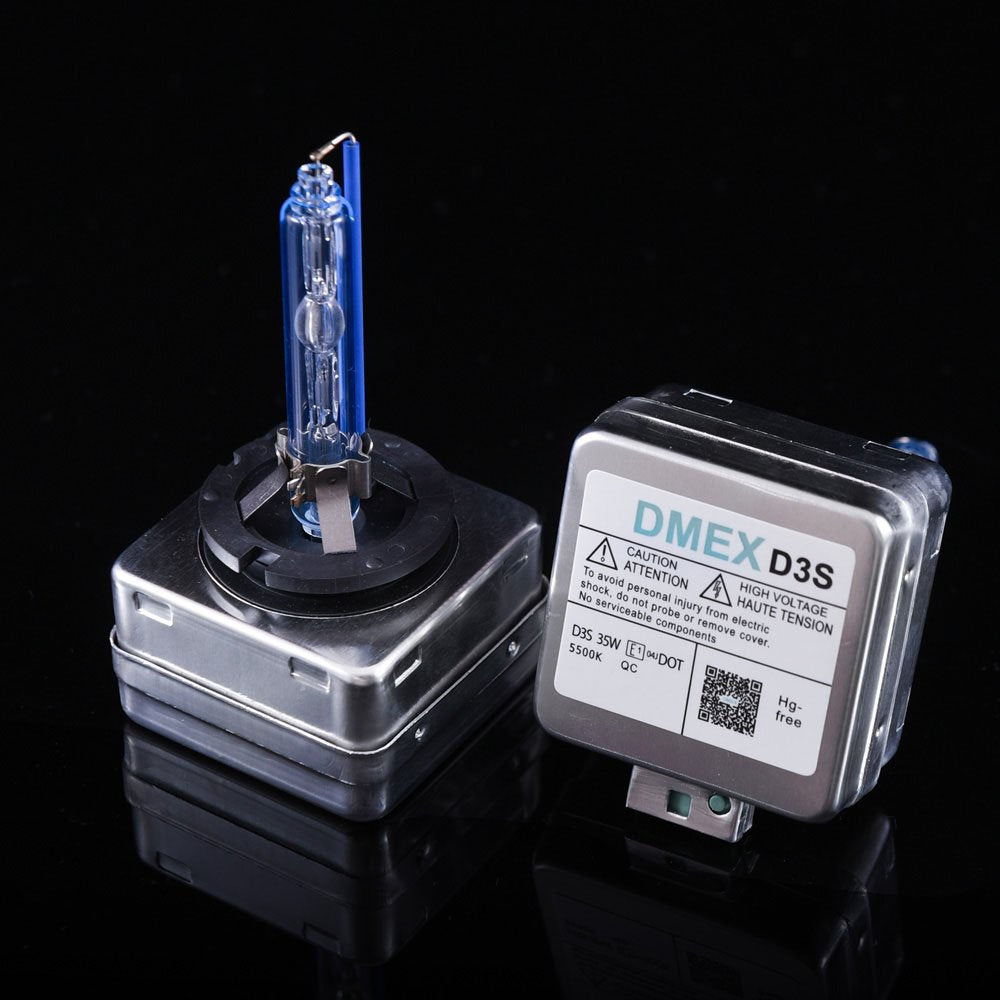 DMEX D2S HID Headlight Bulbs 6000K Cool White Xenon 35W 85122 66240 66040 66240CBI Replacement - Pack of 2 (Not fit Halogen Headlamp)