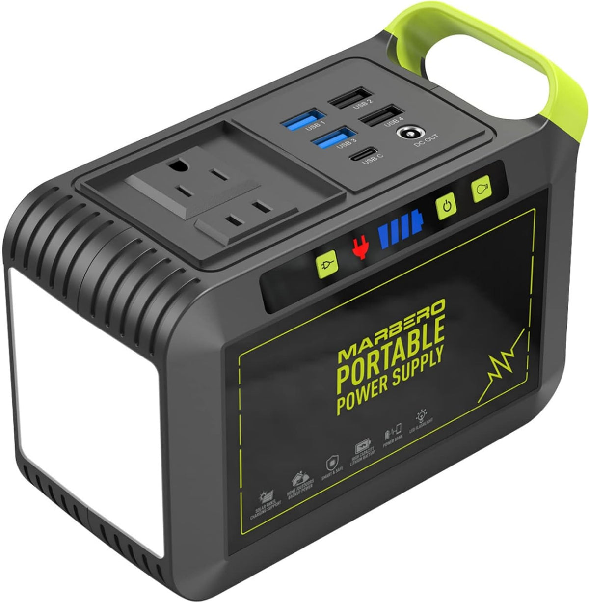 MARBERO Portable Power Station 88Wh, 120W Surge, Solar Generator 24,000mAh