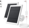 Solar Panel for Ring Camera, 2 Pack 4W Solar Charger with 10FT Cable, USB-C to Barrel Plug Adapter, Compatible with Ring Stick Up Cam Battery/Pro, Spotlight Cam Battery/Plus/Pro, Reolink Argus Pro