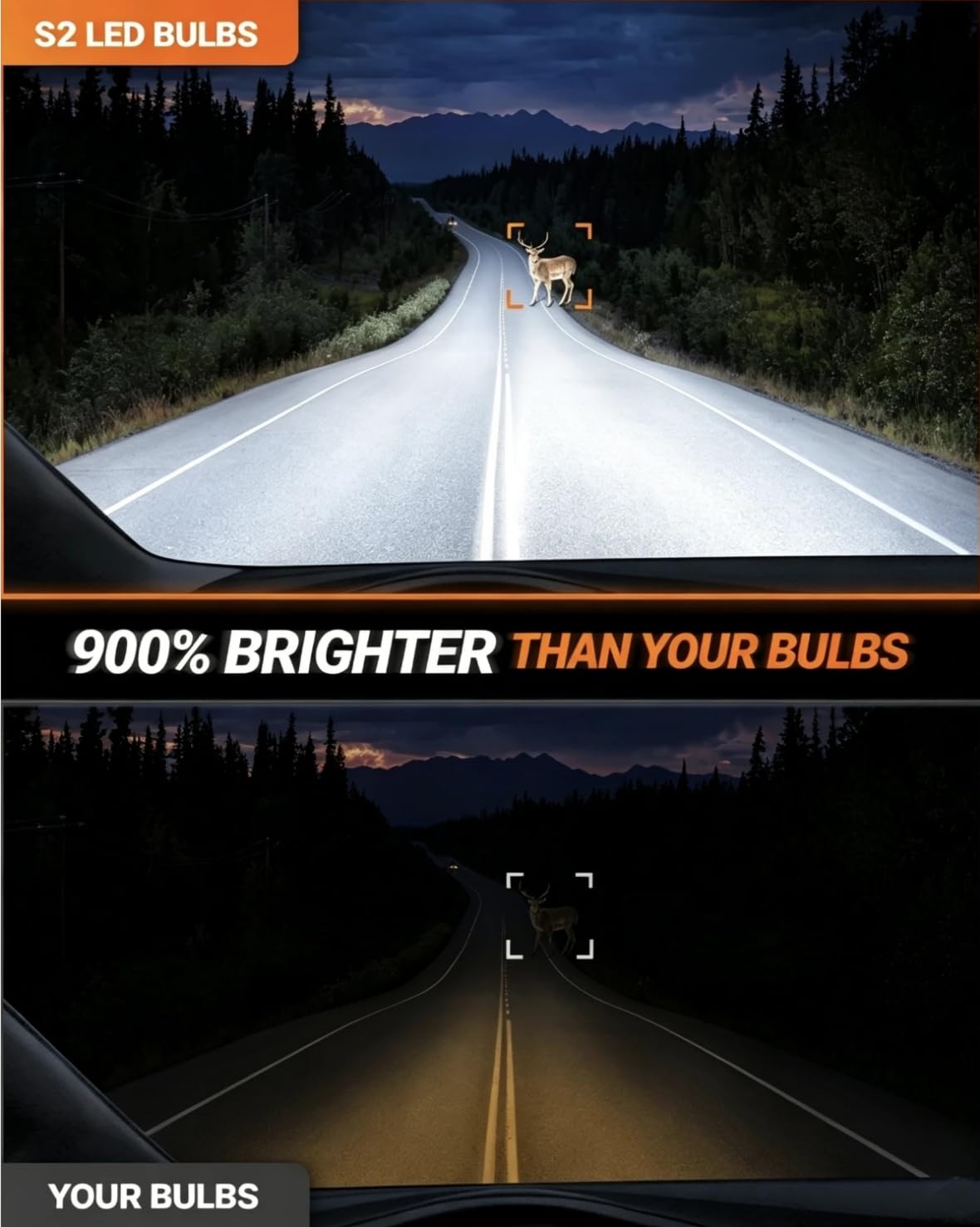 SEALIGHT D3S HID Bulbs, 6000K Daylight White Enhanced Visibility, 35W Direct Fit for 66340, 42403, 42302 (42403C1) D3S Xenon Bulb, Pack of 2 (Halogen Headlamp Incompatible)