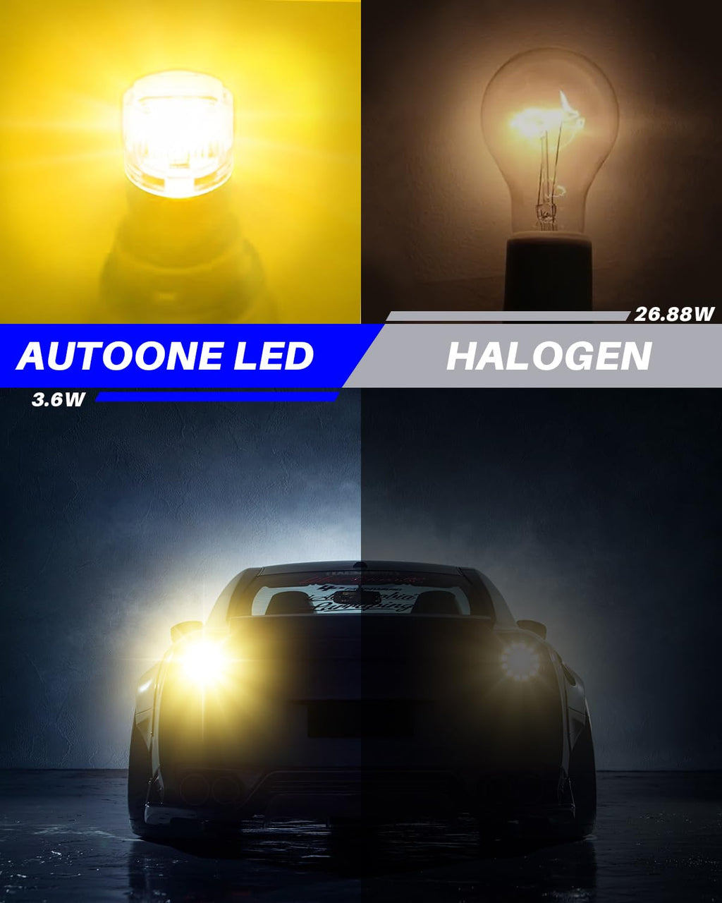 AUTOONE 194 LED License Plate Light 300% High Brightness T10 168 2825 W5W Bulbs for Dome Map Door Courtesy Interior Car 6500K White, Pack of 2