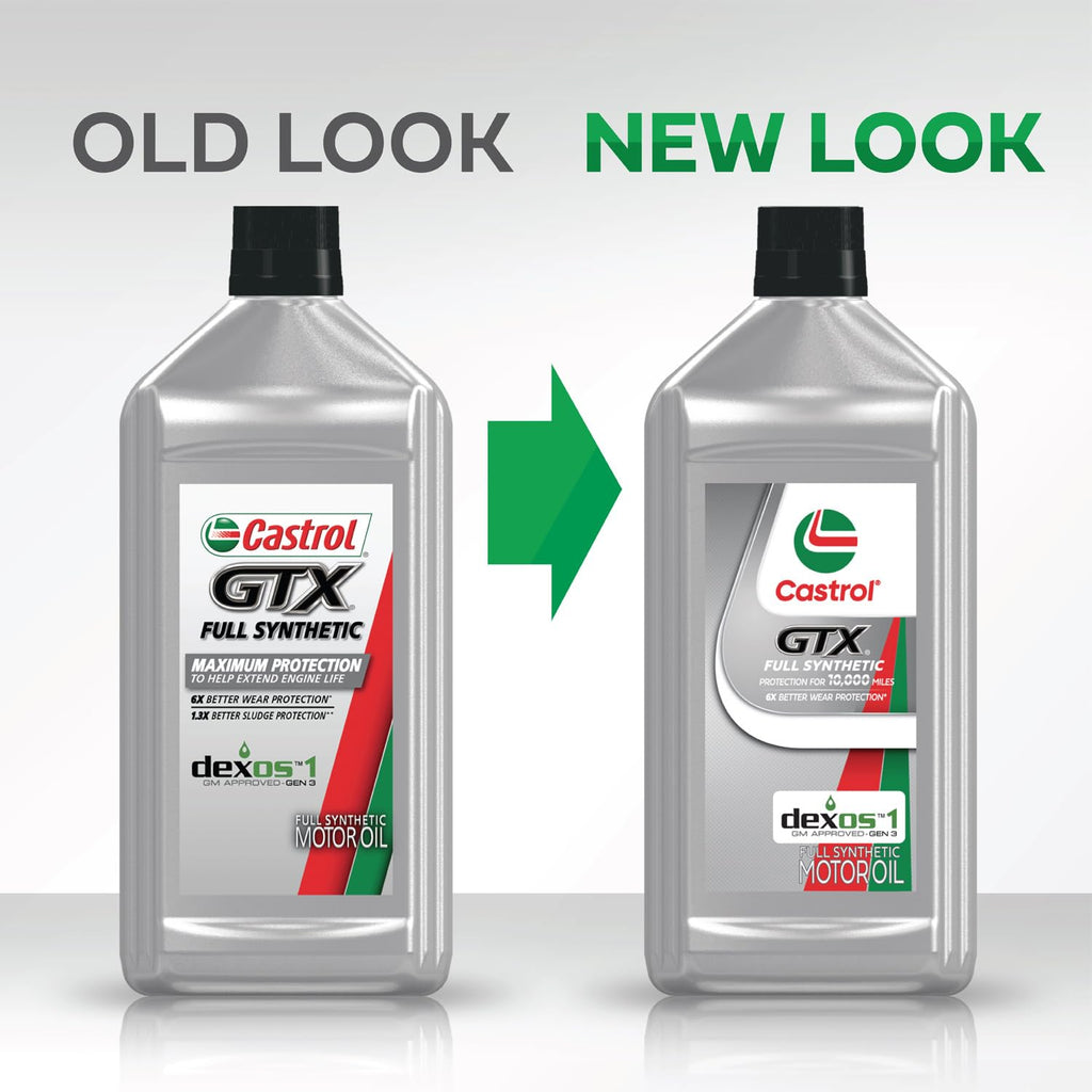 Castrol GTX Full Synthetic 0W-20 Motor Oil, 5 Quarts