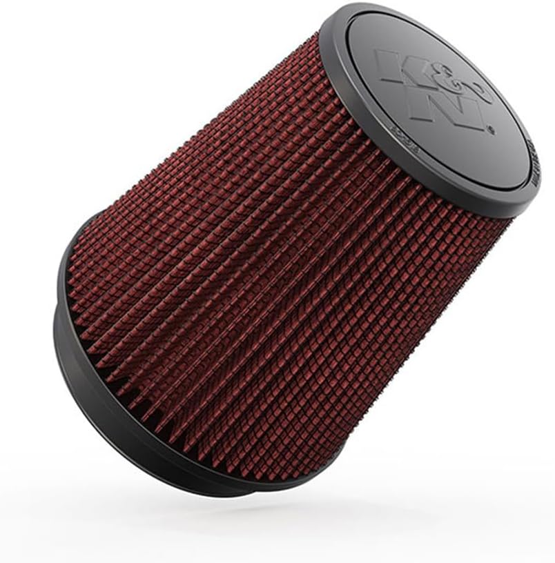 K&N High-Flow Original Lifetime Universal Clamp-On Air Filter: High Performance, Premium, Washable: Flange Diameter: 5 In, Filter Height: 7 In, Flange Length: 1 In, Shape: Round Tapered, RU-2800