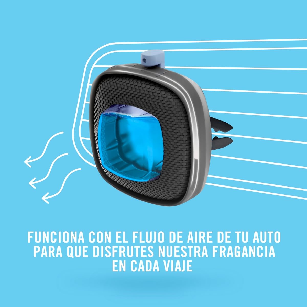 Febreze Car Air Freshener Vent Clip Platinum Ice Scent, .07 oz. Car Vent Clip, Pack of 4