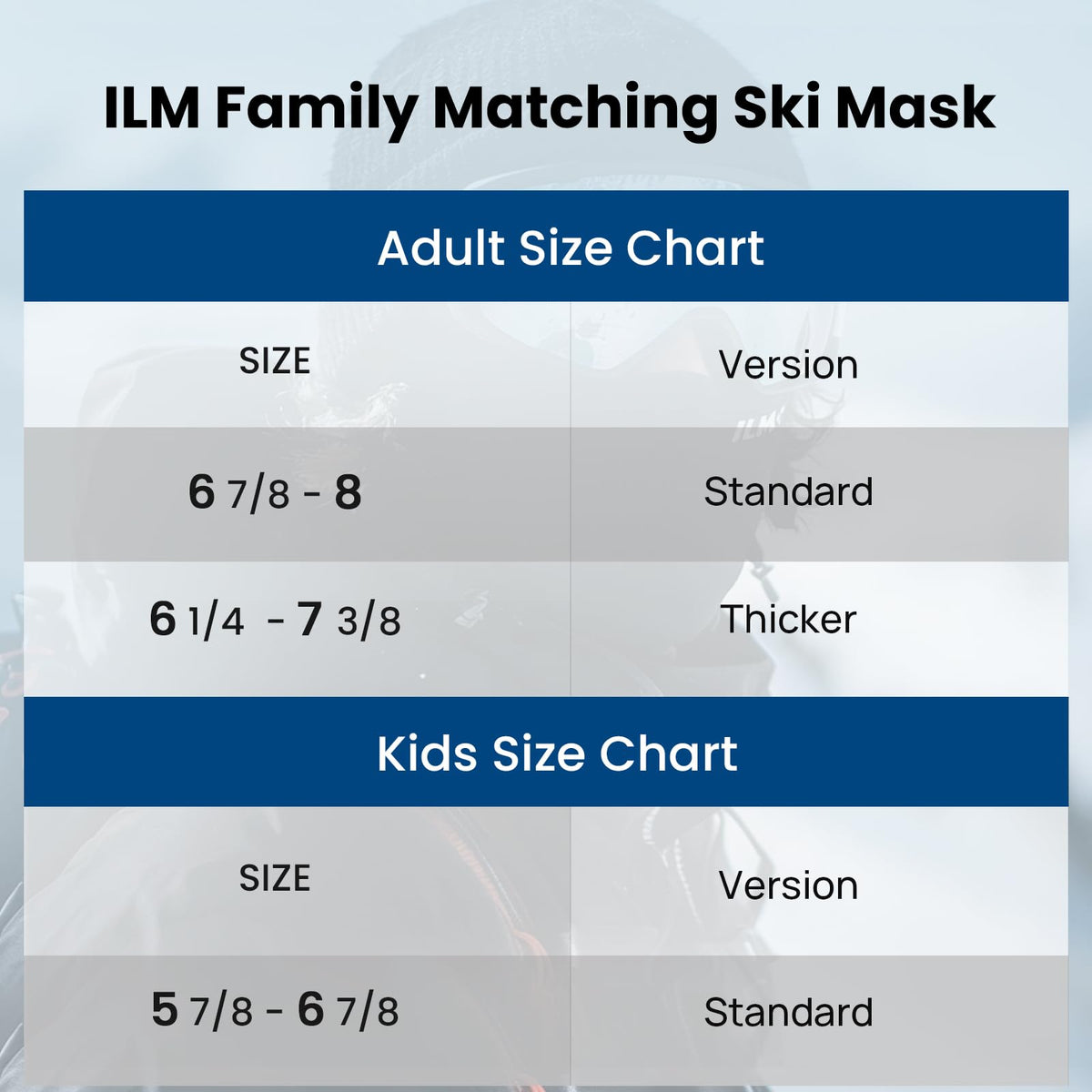 ILM Adult Motorcycle Balaclava Face Mask for Ski FM01A Men Women Black