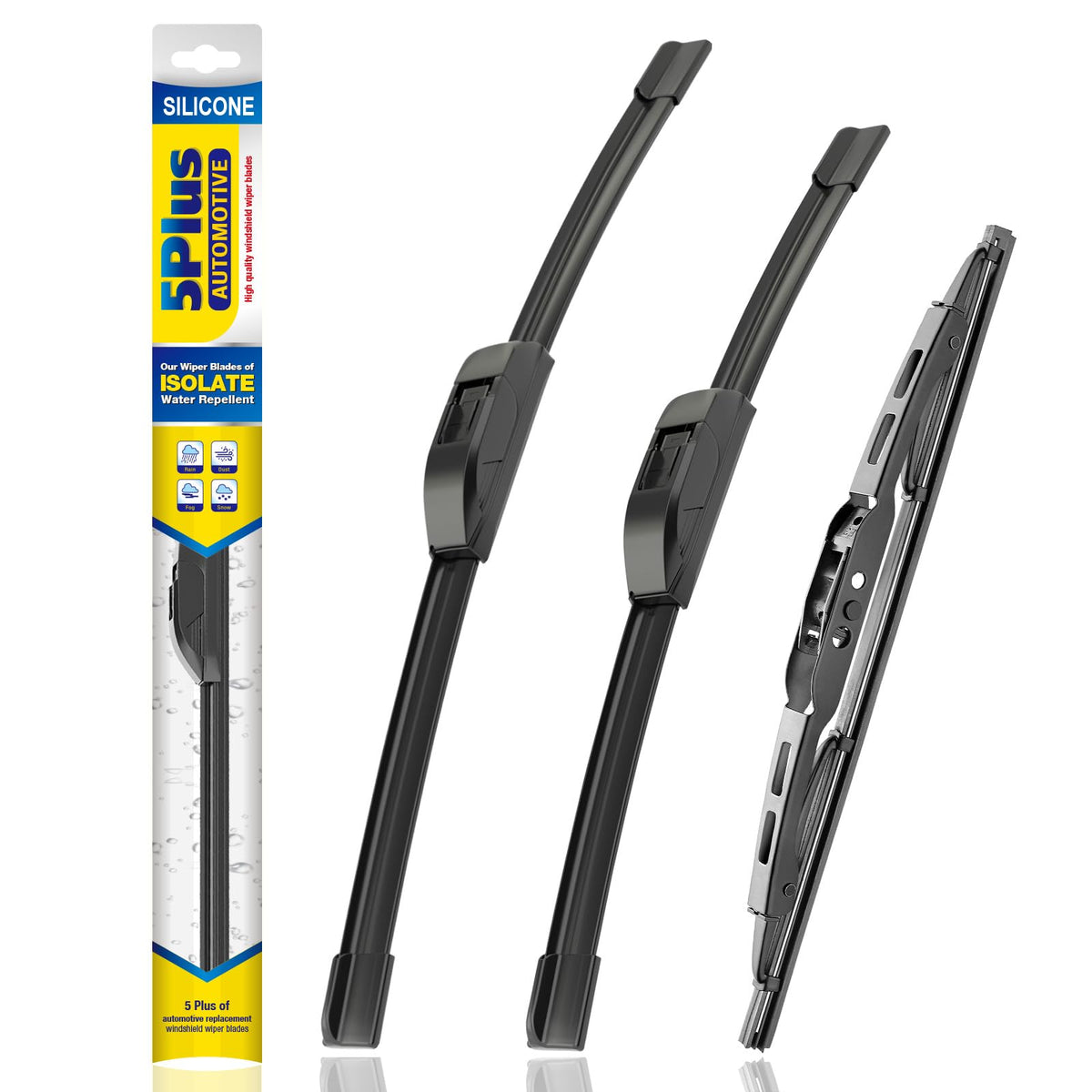 5 PLUS Silicone Windshield Wipers Fits Ford Explorer 2011-2024 (3 PACK)