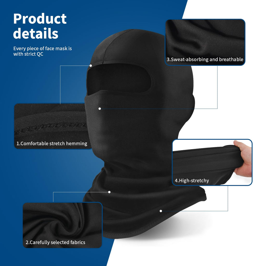 YESLIFE Summer Balaclava Ski Mask for Men&Women, Face Mask