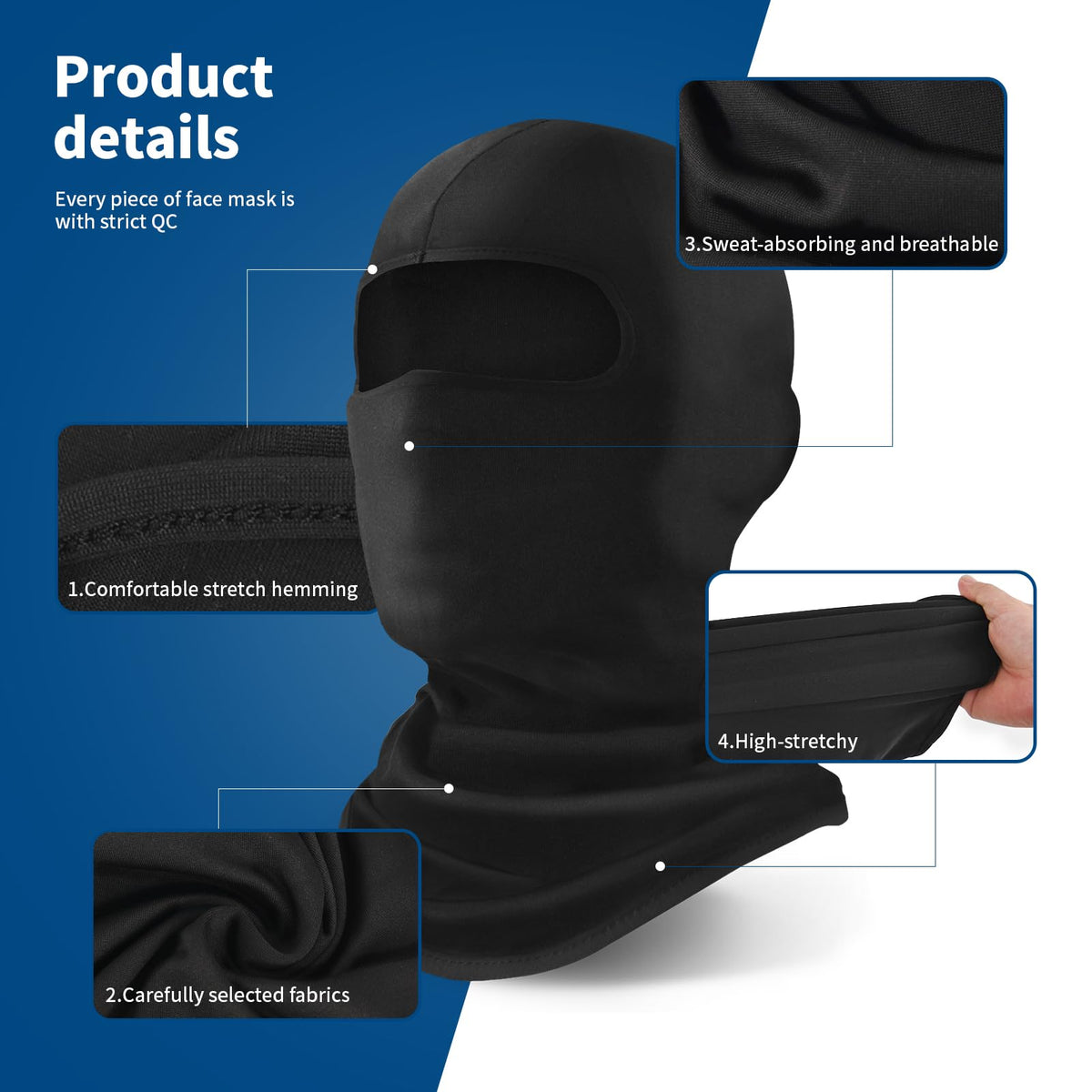 YESLIFE Summer Balaclava Ski Mask for Men&Women, Face Mask