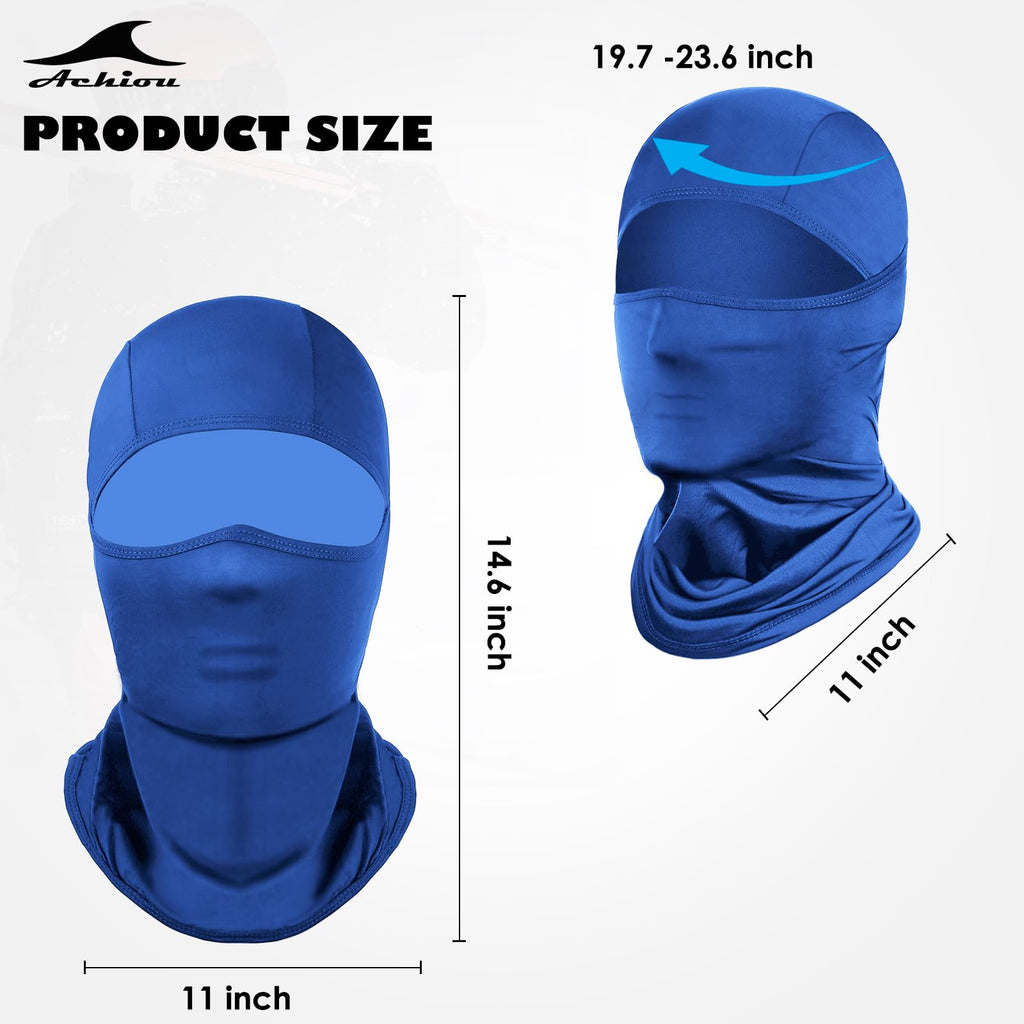 Achiou Ski Mask Balaclava Shiesty, Cooling Ice Silk Motorcycle Face Cover