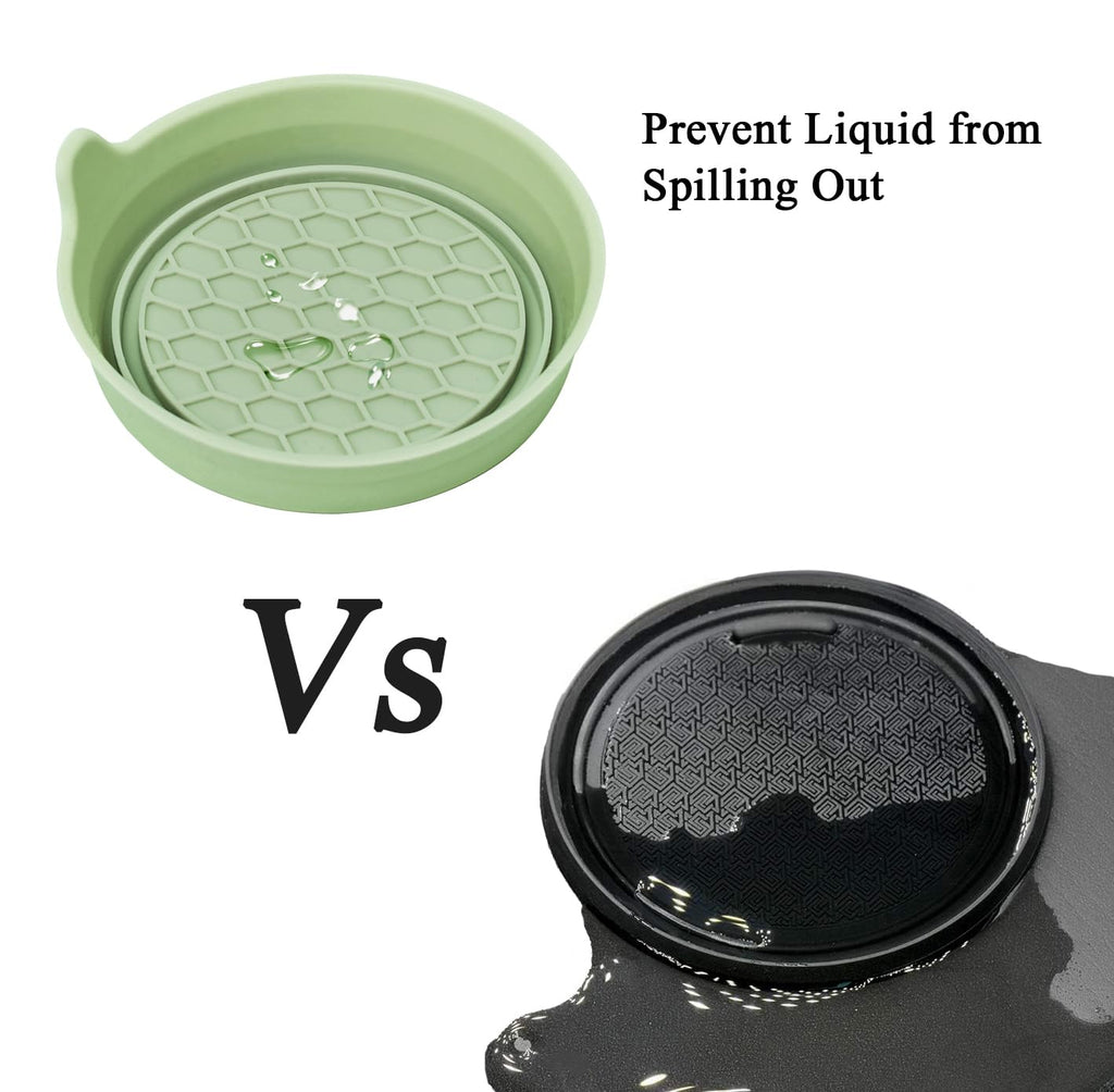 Amooca 2-Pack Car Cup Coaster Silicone Spill-Proof Cup Holder Inserts