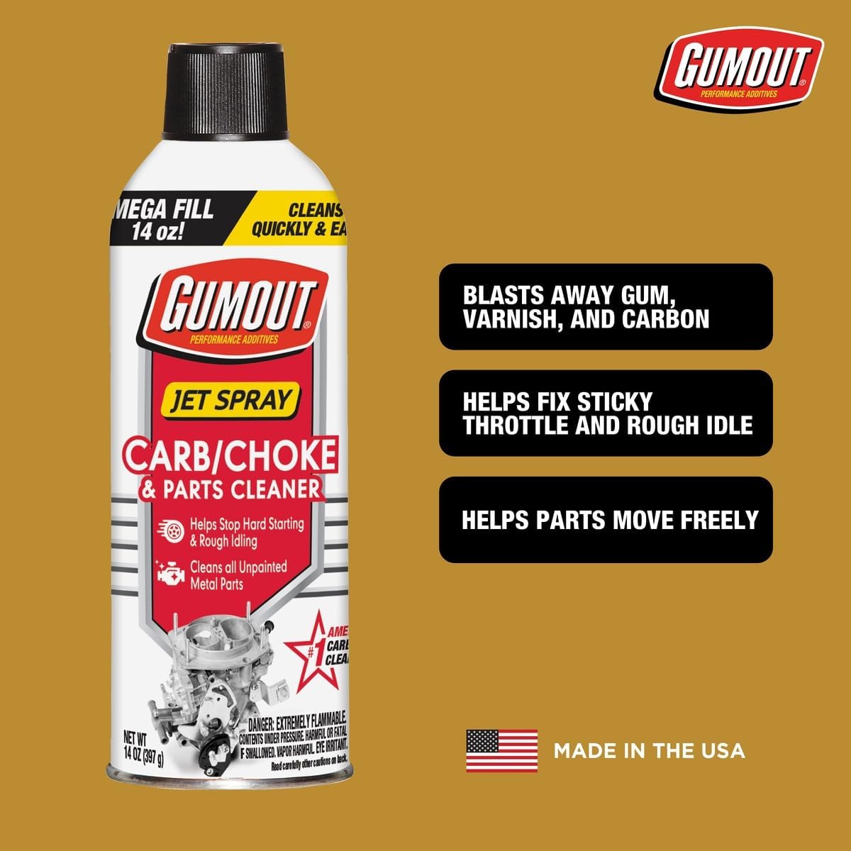 Gumout Carb & Choke Jet Spray Carburetor Cleaner, Pack of 2