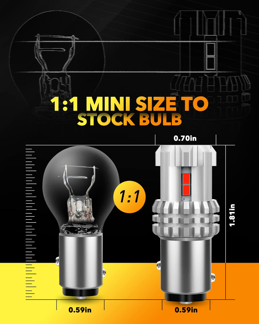 OXILAM 194 LED Bulb for License Plate Bulb Super Bright, 168 T10 W5W 2825 LED Bulb for Dome Door Map Courtesy Trunk Cargo Dash LED Interior Light Bulb, Pack of 2