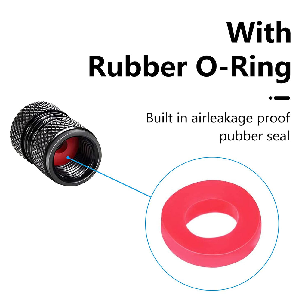 Tire Valve Stem Cap Cover for BMW M Accessories Belt O-Ring Seal Corrosion Resistant Tire Valve Stem Air Cap 4 Pack Black
