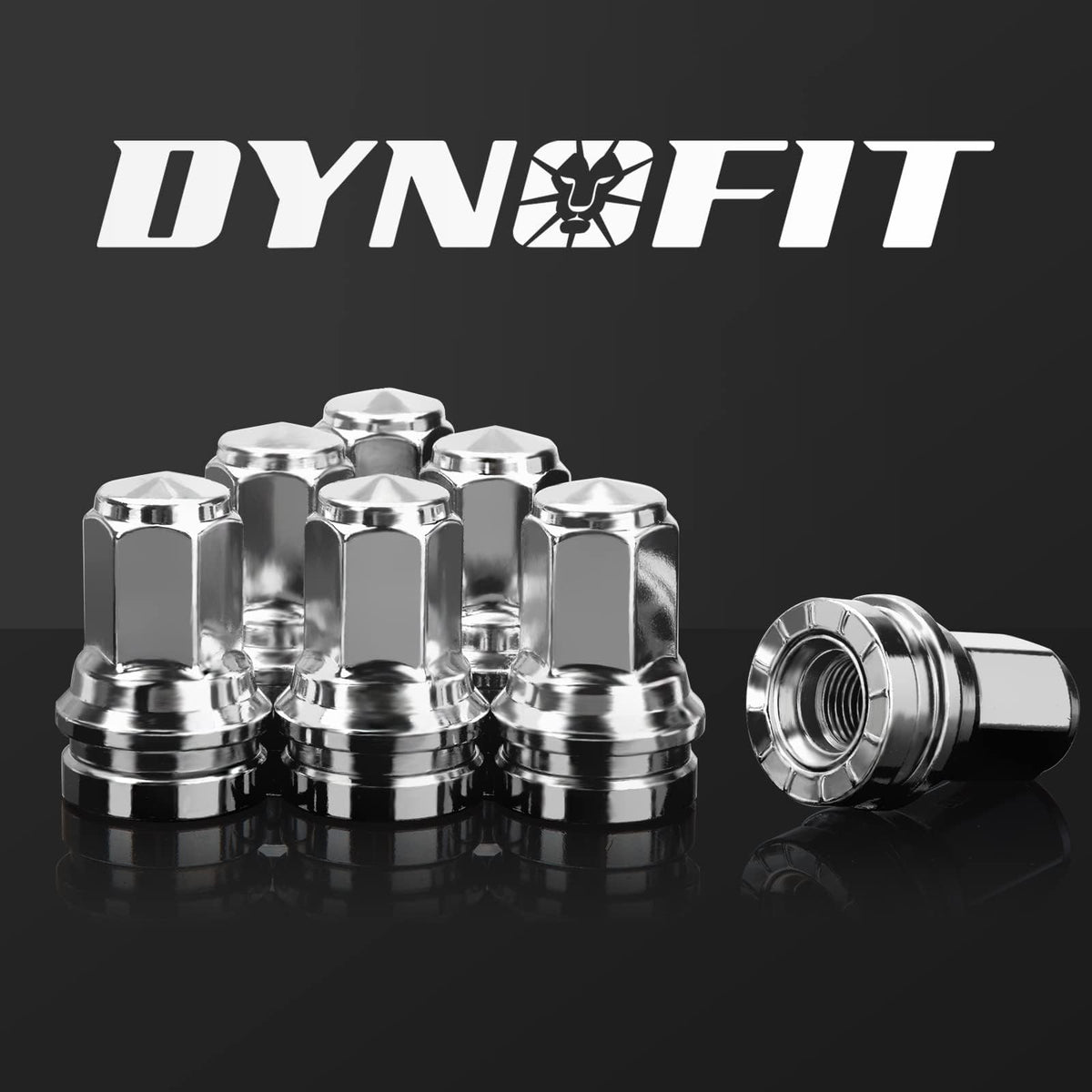 dynofit 24pcs 14x1.5 OEM/Stock Lug Nuts for 2015-2026 Expedition/F-150, M14-1.5 One-Piece Design Factory Chrome Wheel Lugnuts for Lincoln 2015-2026 Navigator, 21mm Hex Anti-Rusting Updated