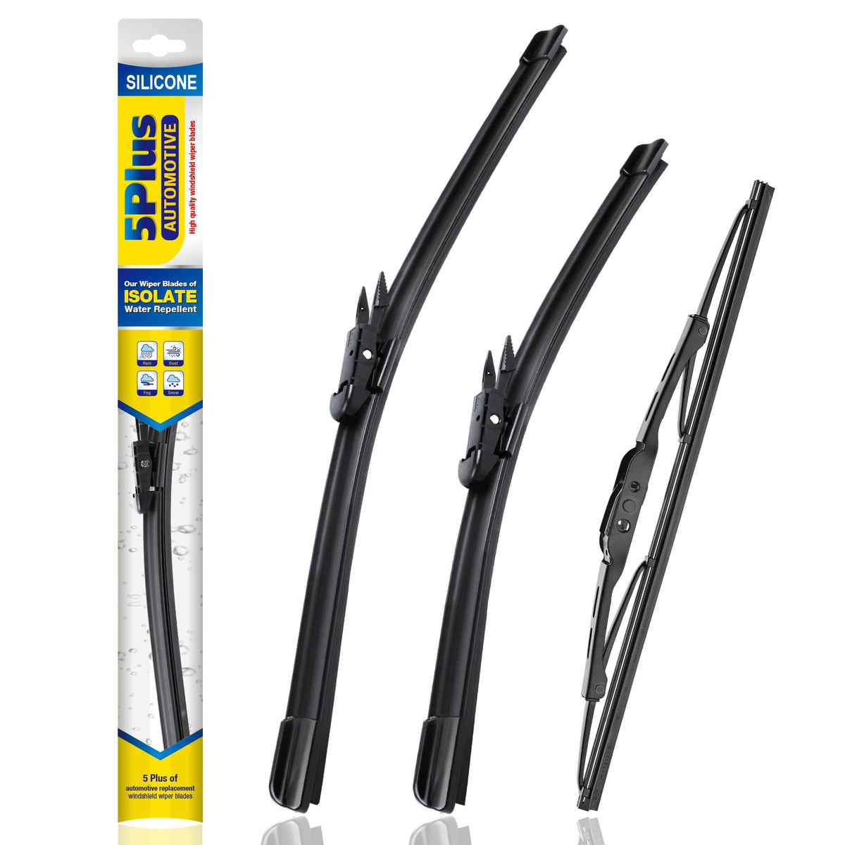 5 PLUS Silicone Windshield Wipers Fits Ford Explorer 2011-2024 (3 PACK)