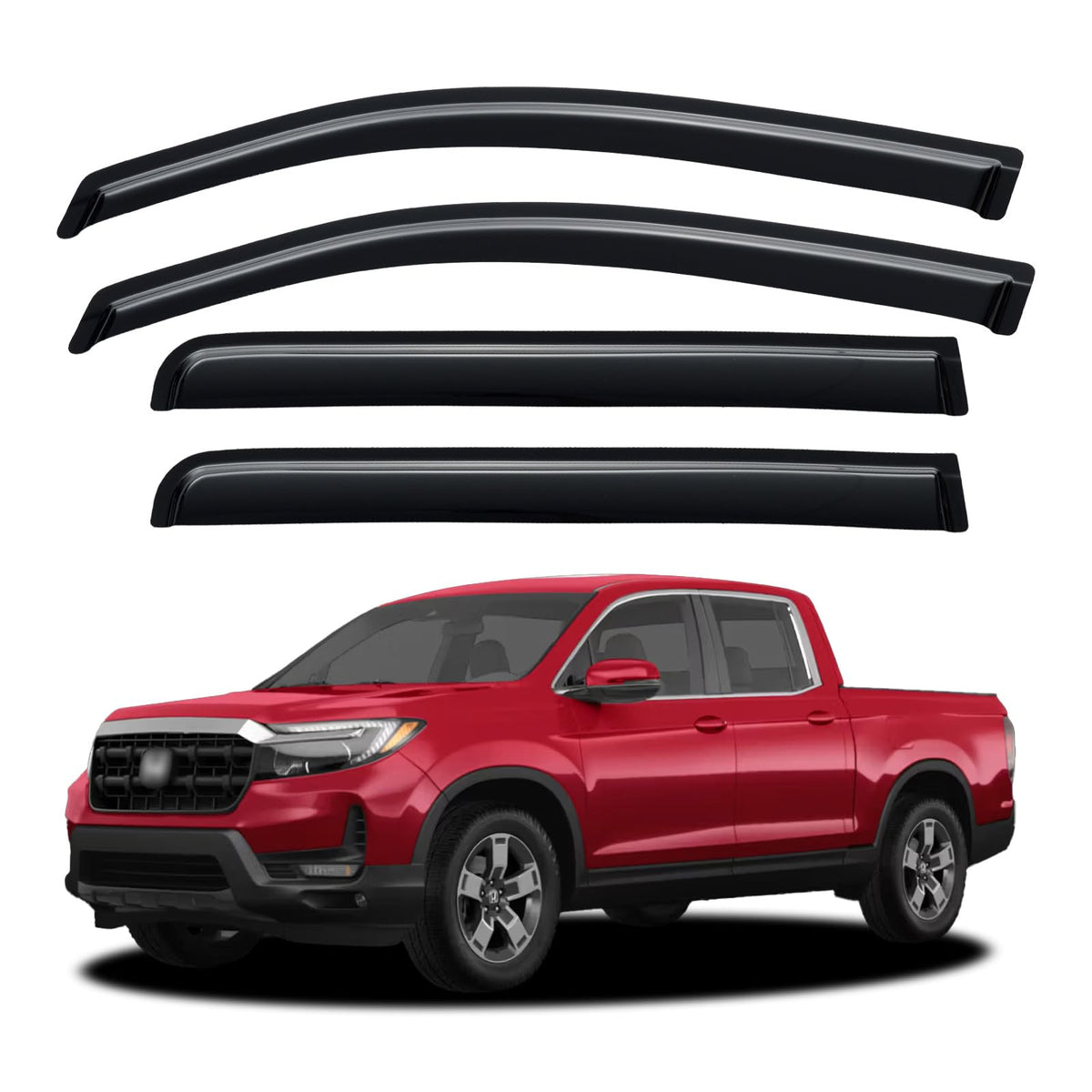 Window Visors Rain Guards for 2015-2026 Ford F150 Crew/SuperCrew Cab