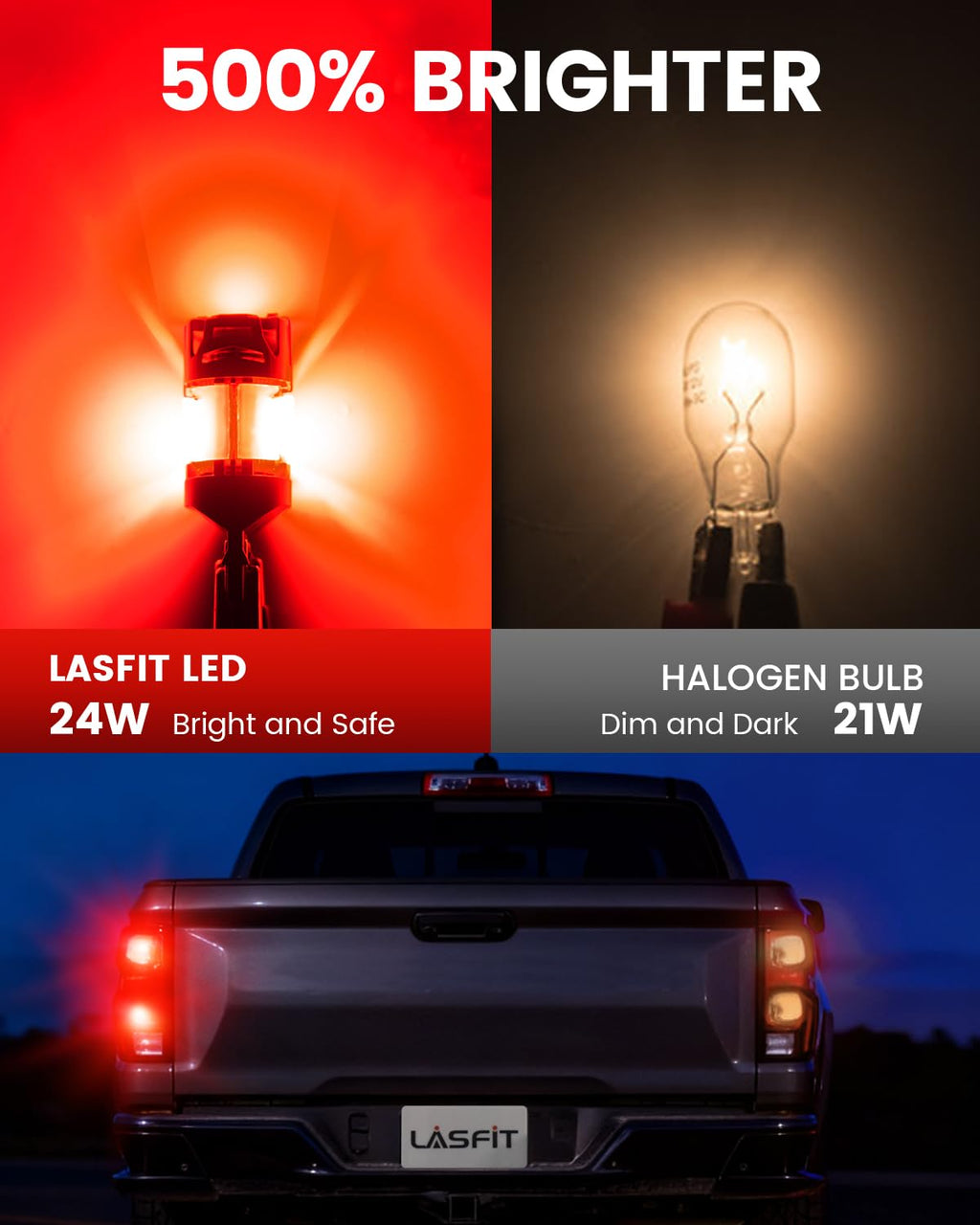 LASFIT 921 LED Bulb Reverse Lights, 912 T15 Back Up Light CANBUS Error Free W16W 906 Reversing Bulb 904 916 6000K Xenon White New Upgrade Design, Plug and Play (Pack of 2)