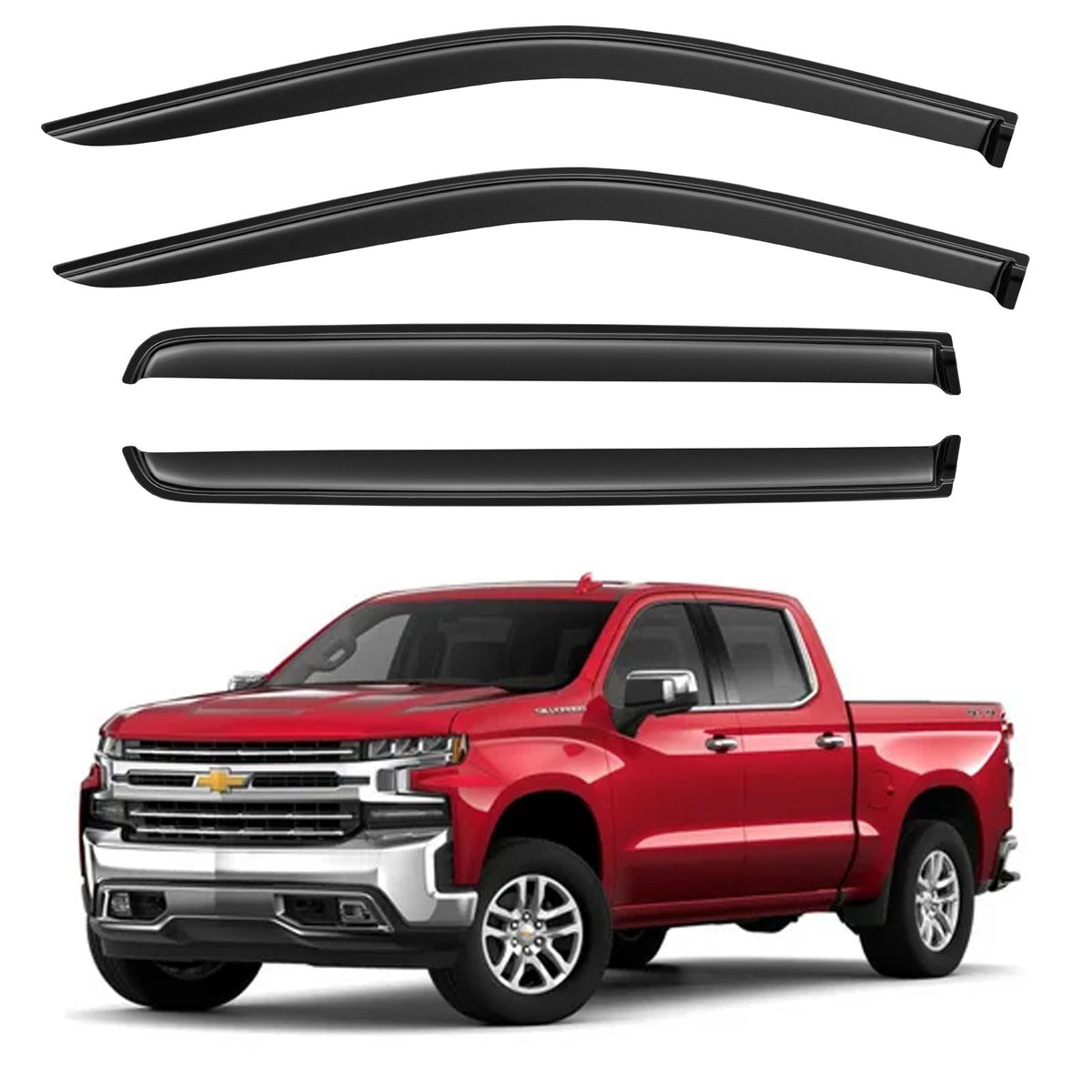 Window Visors Rain Guards for 2015-2026 Ford F150 Crew/SuperCrew Cab