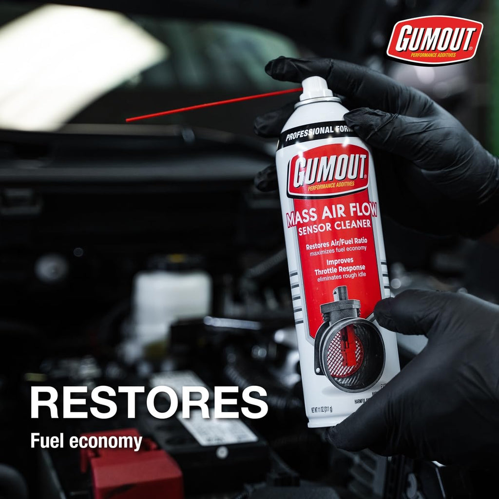 Gumout 540041 Professional Formula Mass Air Flow Sensor Cleaner Spray, 11 oz – Safely Cleans Delicate MAF Sensors to Improve Engine Performance, Restore Power, Reduce Hesitation and Boost Fuel Economy