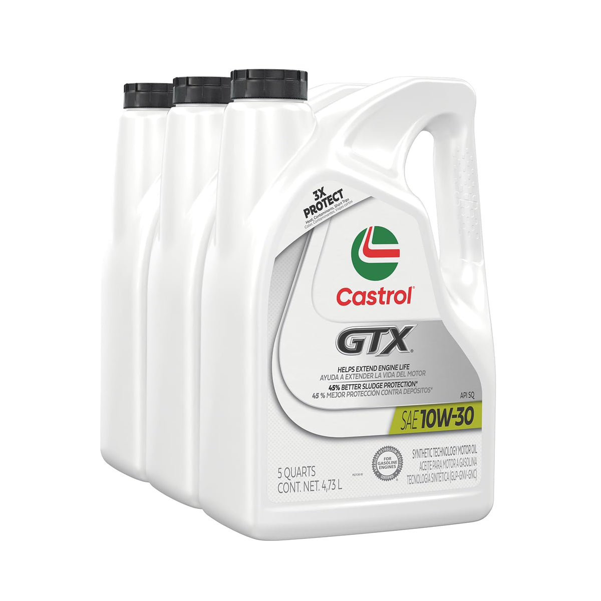 Castrol GTX 10W-30 Conventional Motor Oil, 5 Quarts