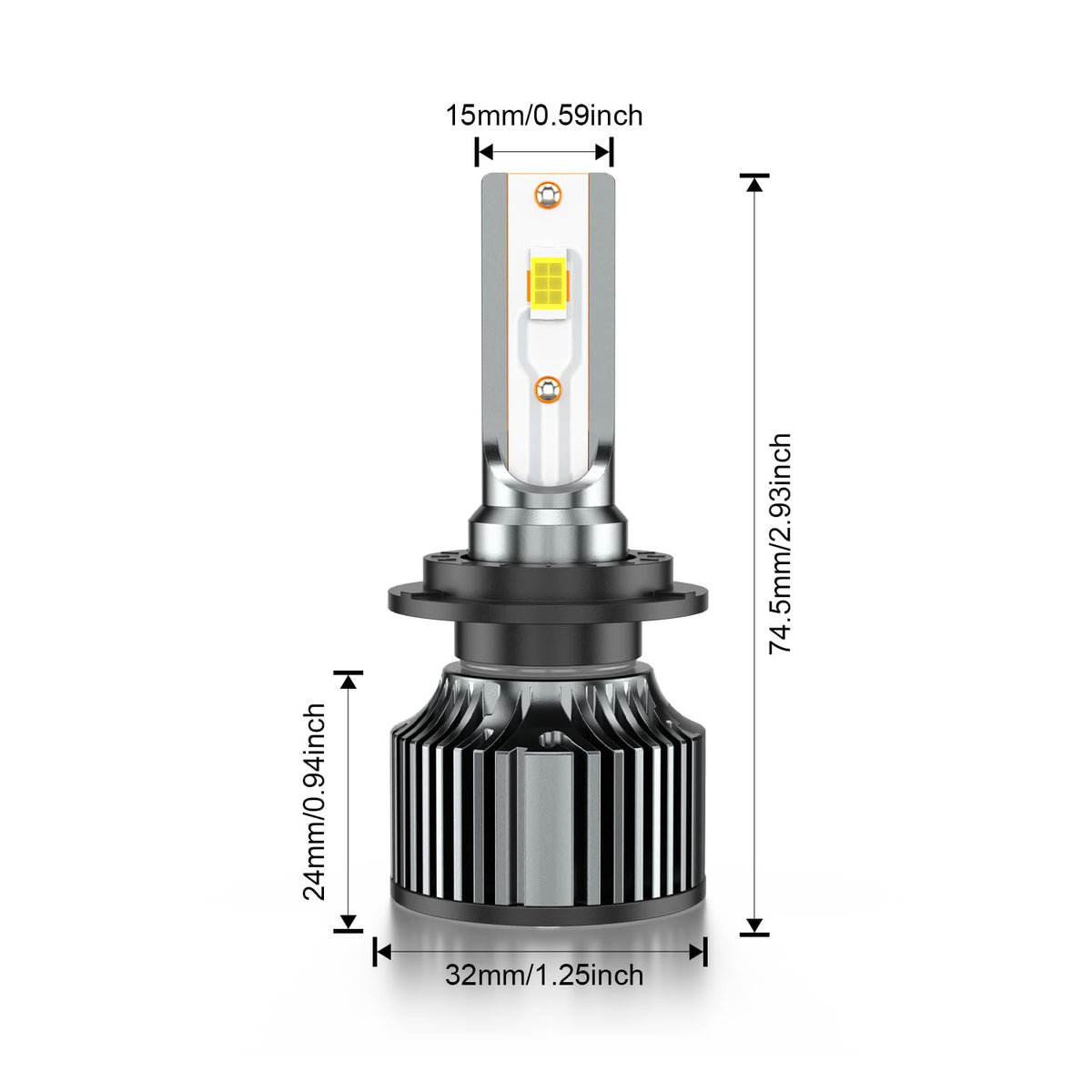 for Chevy Silverado/GMC Sierra 1500/2500/3500 1999-2006 High+Low Beam Bulbs