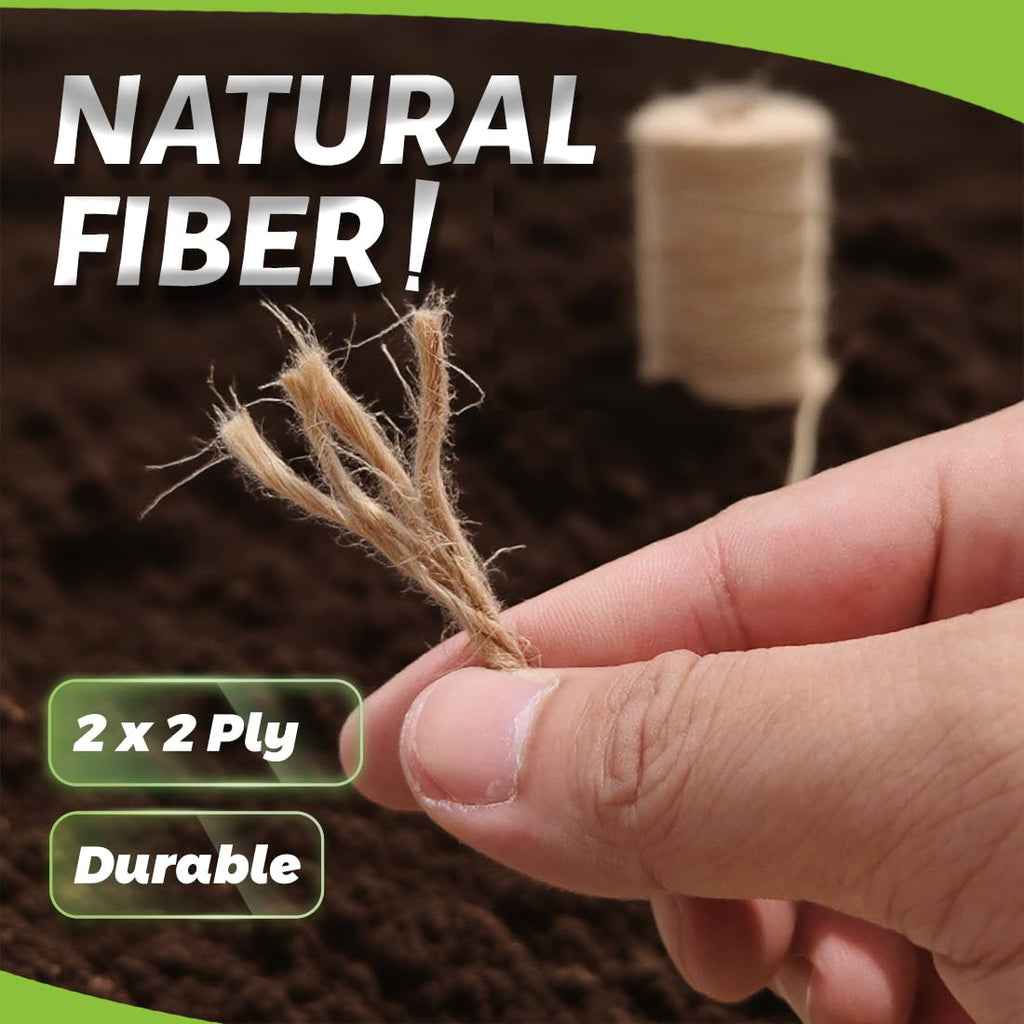 1000FT Natural Jute Twine String Bulk Hemp Rope Cord for Crafts Gardening Gift Wrapping Wedding Décor Packing Material Burlap Ribbon Christmas Knitting Macrame Decoration (Brown 2mm* 1000ft)