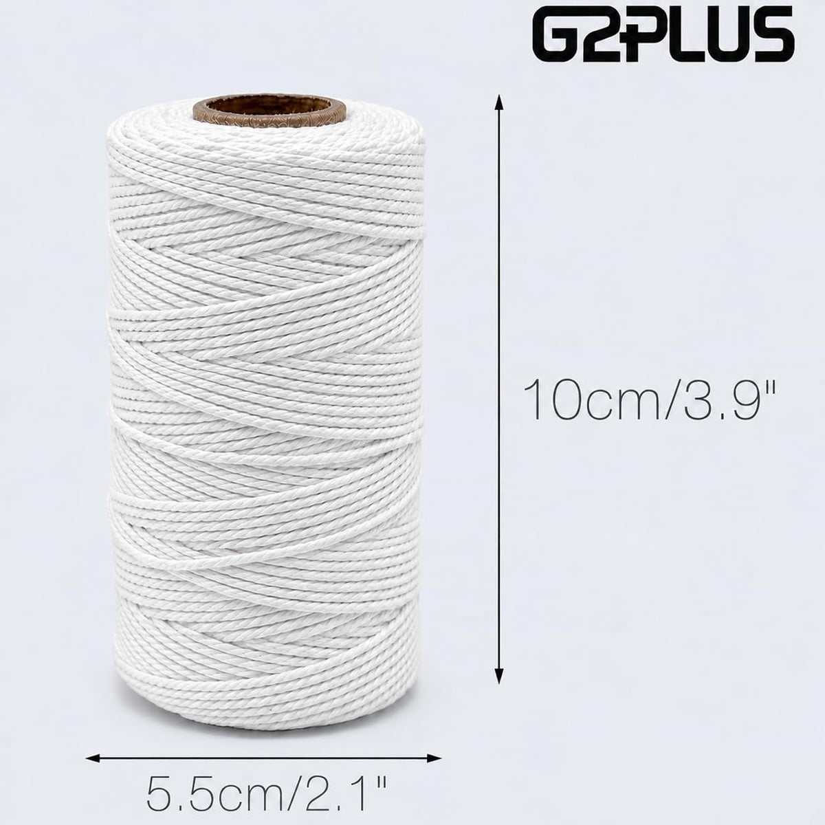 G2PLUS 2MM White String, 328 Feet Cotton Bakers Twine for Craft & Cooking