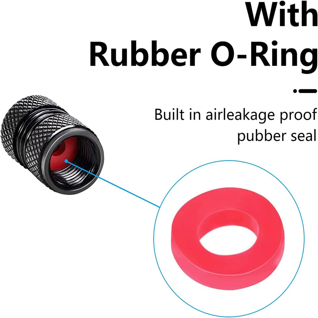 Tire Valve Stem Cap Cover for BMW M Accessories Belt O-Ring Seal Corrosion Resistant Tire Valve Stem Air Cap 4 Pack Black