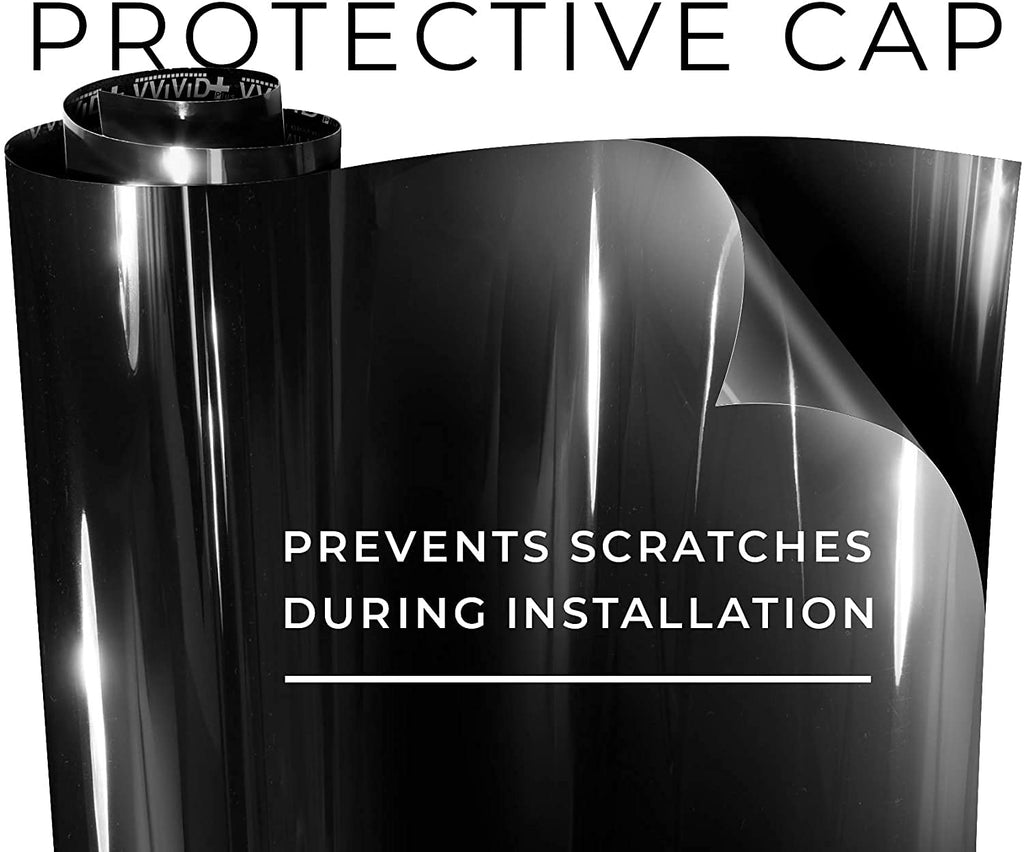 VViViD+ Ultra Gloss Premium Vinyl Car Wrap Film (1ft x 5ft, Gloss Piano Black)