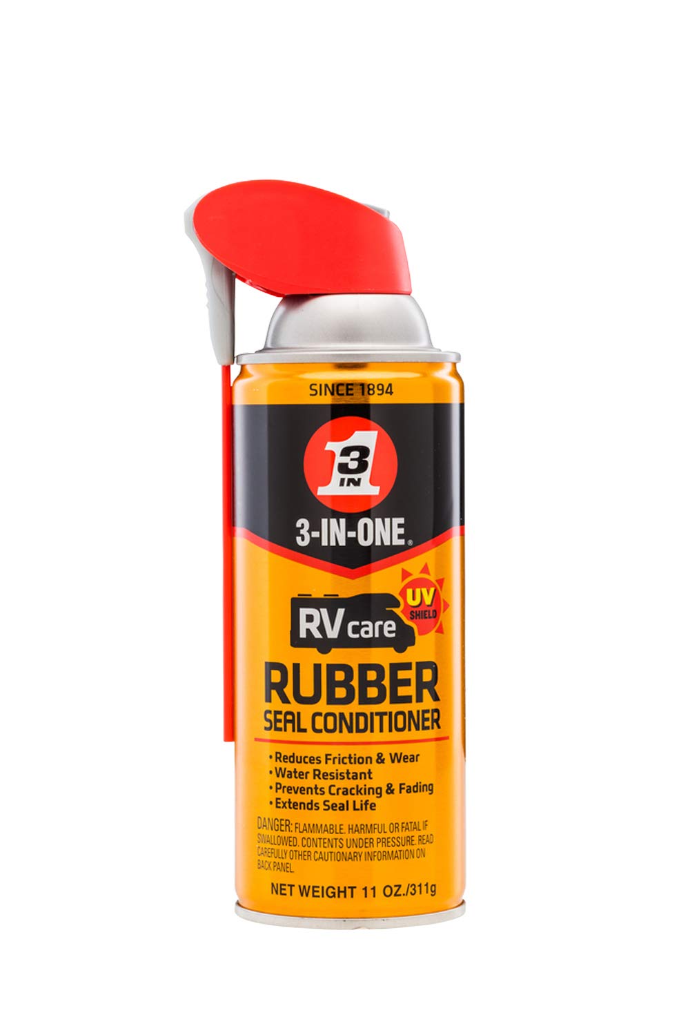 3-IN-ONE RVcare Window & Track Dry Lube with SMART STRAW SPRAYS 2 WAYS, 10 OZ