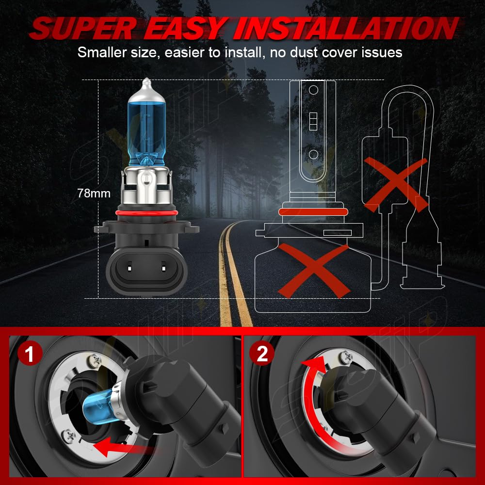 For Honda Civic Sedan 2004-2015 Headlight Bulbs, 9005 9006 High Low Beams