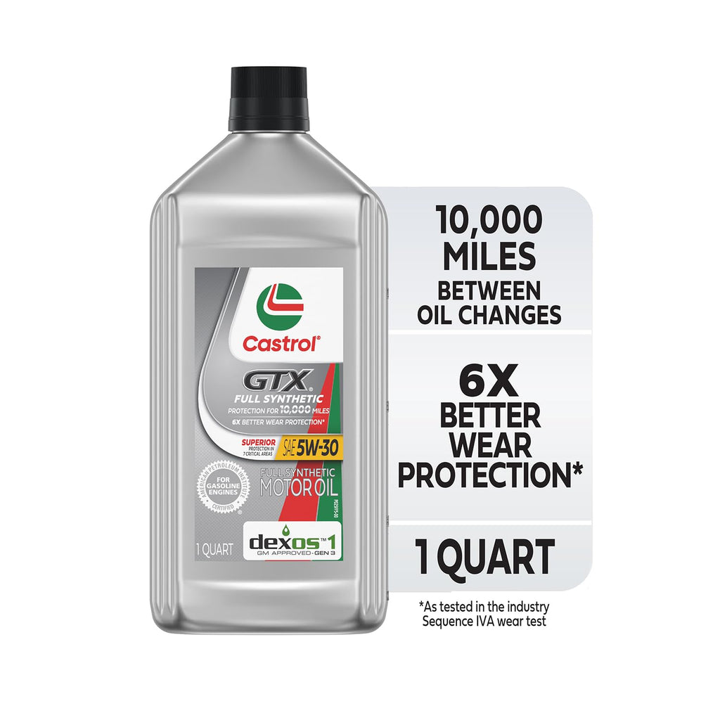 Castrol GTX Full Synthetic 5W-30 Motor Oil, 5 Quarts