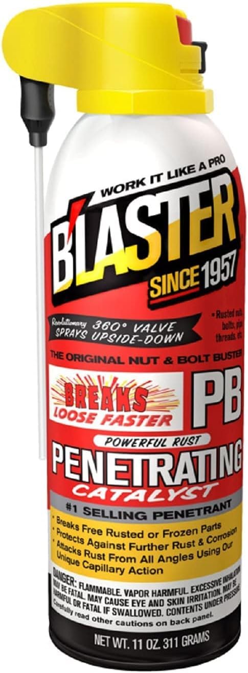 PB Blaster Penetrating Oil Spray, 11 oz Aerosol Cans (2-Pack) – Rust Remover & Bolt Loosener for Stuck Nuts, Bolts & Rusted Parts – Penetrating Catalyst for Automotive & Mechanical Use