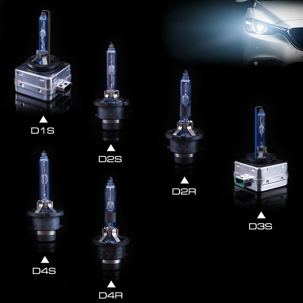 DMEX D2S HID Headlight Bulbs 6000K Cool White Xenon 35W 85122 66240 66040 66240CBI Replacement - Pack of 2 (Not fit Halogen Headlamp)