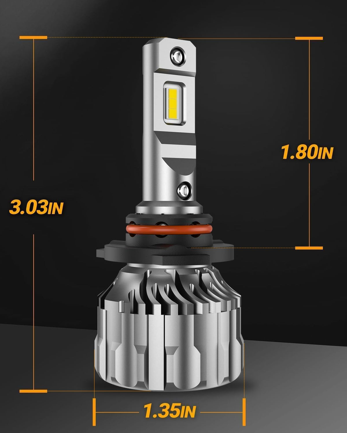 SEALIGHT H13 Bulbs, 70000LM 800% Brighter 6500K Cool White H13 Bulbs with Fan, 70000H Lifespan, IP68 Waterproof, Pack of 2