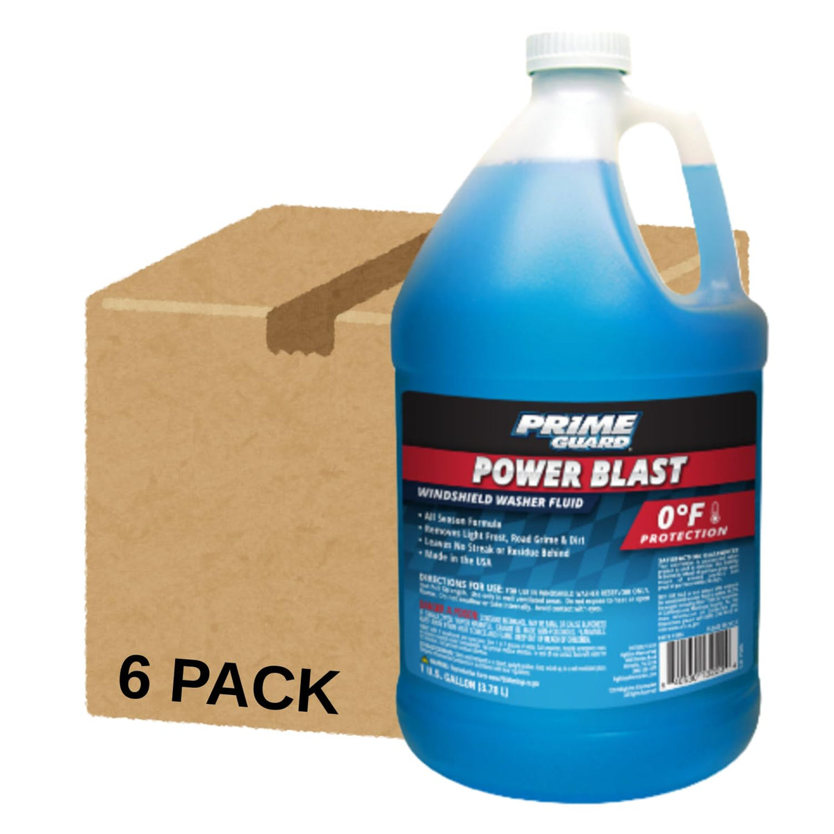 Prime Guard +32°F Power Blast Blue Windshield Washer Fluid | 1 Gallon