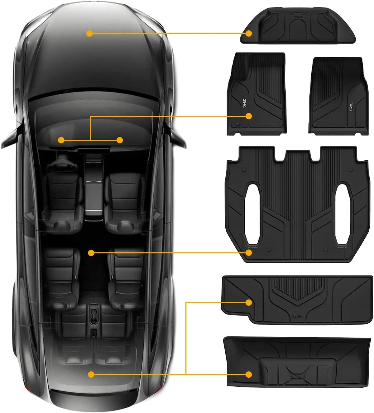 3W Tesla New Model Y Juniper 2025 2026 2027 Floor Mats, Not for Standard