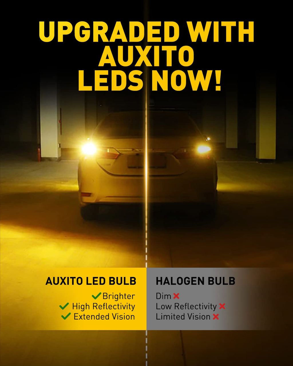 AUXITO 194 LED Bulb 6000K White 168 2825 W5W T10 Wedge 14-SMD Interior Car Bulbs Replacement for Dome Map Door Courtesy Trunk License Plate Parking Lights, 10 PCS