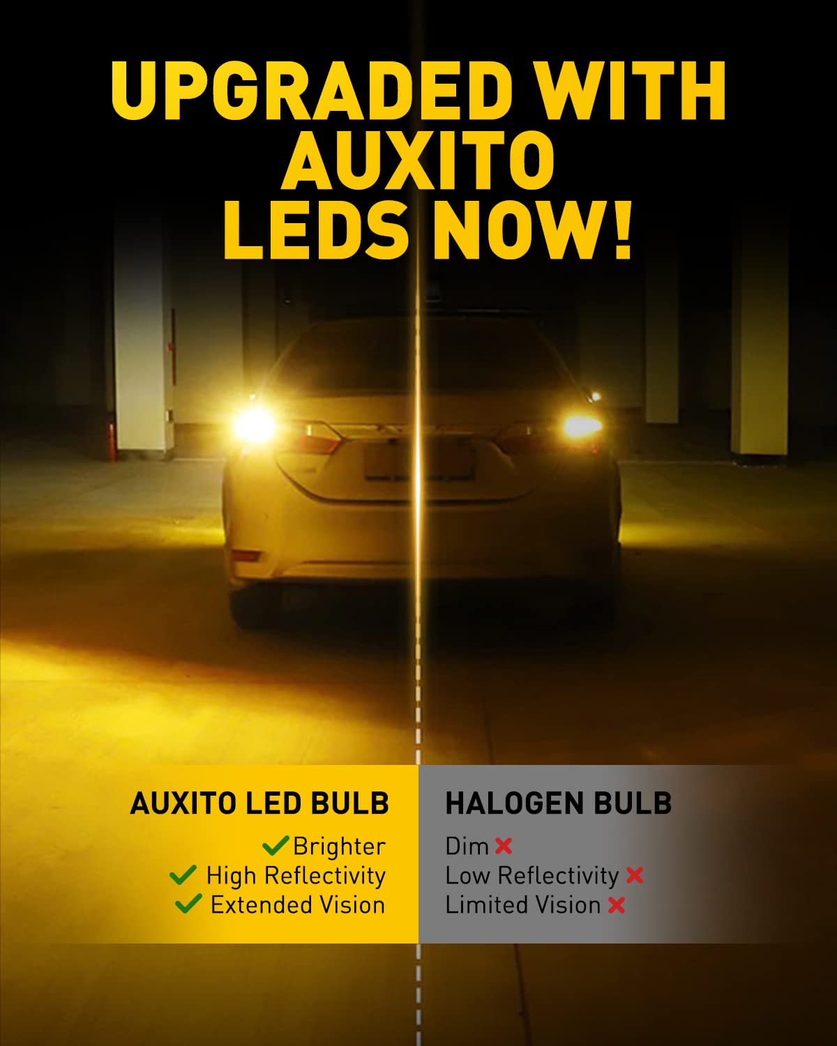 AUXITO 194 LED Bulb 6000K White 168 2825 W5W T10 Wedge 14-SMD Interior Car Bulbs Replacement for Dome Map Door Courtesy Trunk License Plate Parking Lights, 10 PCS